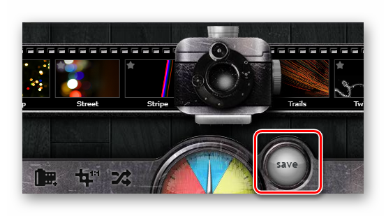 Кнопка для экспорта фотографии из онлайн-сервиса Pixlr-o-matic